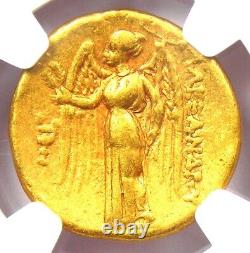 Alexander the Great III AV Stater Gold Coin 336-323 BC Certified NGC VF Rare