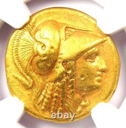 Alexander the Great III AV Stater Gold Coin 336-323 BC Certified NGC VF Rare