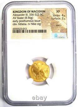 Alexander the Great III AV Stater Gold Coin 336-323 BC Certified NGC XF (EF)