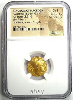 Alexander the Great III AV Stater Gold Coin 336 BC Certified NGC Choice Fine