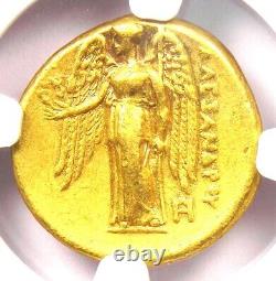 Alexander the Great III AV Stater Gold Lifetime Coin 336-323 BC NGC Choice VF