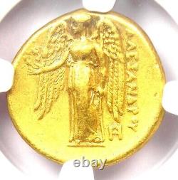 Alexander the Great III AV Stater Gold Lifetime Coin 336-323 BC NGC Choice VF