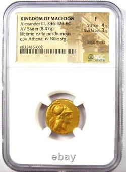 Alexander the Great III AV Stater Gold Macedon Coin 336 BC Certified NGC Fine Alexander the Great III AV Stater Gold Macedon Coin 336 BC Certified NGC Fine