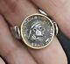 Ancient Greek Coin King Caesar God Venus 22k Gold Band Sterling Silver Ring