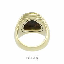 Ancient Roman Coin Ribbed Ring 18k Yellow Gold Dome Shape 1940s Antique Estate