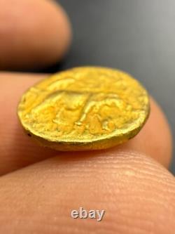 Ancient Roman Greek solid gold 18k gold king rare found coin 2.44 grams Ancient Roman Greek solid gold 18k gold king rare found coin 2.44 grams