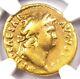 Ancient Roman Nero Av Aureus Gold Coin 54-68 Ad Certified Ngc Fine Rare