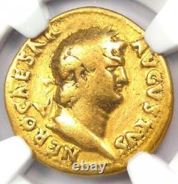 Ancient Roman Nero AV Aureus Gold Coin 54-68 AD Certified NGC Fine Rare