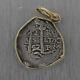 Ancient Spanish Reale 14k Yellow Gold Shipwreck Coin Pendant