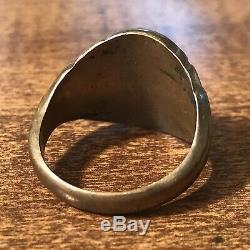 Antique Solid 14 Karat Gold Fine Jewelry Ring with 1857 Coin, 11.24g Scrap or Wear