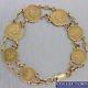 Antique Victorian 14k Yellow Gold $1 Liberty Gold 7 Coin Link Chain Bracelet C8