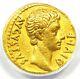 Augustus Gold Av Aureus Gold Coin 27 Bc 14 Ad Certified Anacs Vf35 (ch Vf)