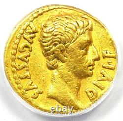 Augustus Gold AV Aureus Gold Coin 27 BC 14 AD Certified ANACS VF35 (Ch VF)