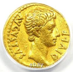 Augustus Gold AV Aureus Gold Coin 27 BC 14 AD Certified ANACS VF35 (Ch VF)