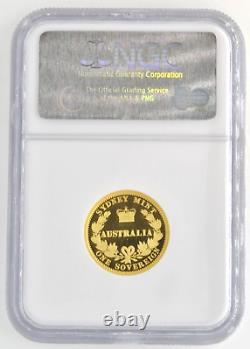 Australia 2005 Sovereign Gem Proof 25 Dollars. 9167 Fine Gold Coin NGC Holder