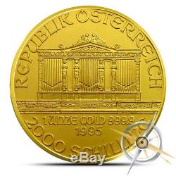 Austria 1 oz. 9999 Fine Gold Philharmonic Coin Random Year (Our Choice) BU