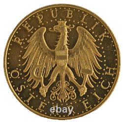 Austria 1931 Republik Osterreich 100 Schilling. 900 Fine Gold Coin Prooflike