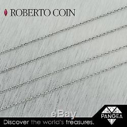 Authentic Roberto Coin 18k White Gold 16 inch Rolo Chain Necklace 1.5 grams