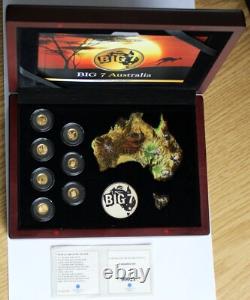 BIG 7 Australia 2022 Fine Gold Proof Coins Set, Seven Niue 2.5 Australian Dollars