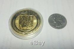 BITCOINS! Gold Plated. 999 fine copper Titan novelty Physical Bitcoin Coin