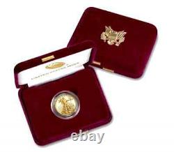 BUY HERE2021-W 1/4oz Fine Gold Proof Am Eagle Coin(T-1)+US Mint Pres. Cs+Extras