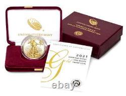 BUY2021-W 1oz Fine Gold Proof Am Eagle Cn(T-1) (21EB) +US Mint Pres. Case +COA