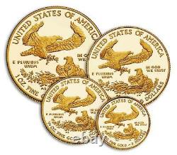 BUY2021-W Fine Gold Proof American Eagle 4-Coin Set(21EF)with1-1/2-1/4-1/10oz