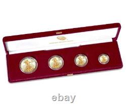 BUY2021-W Fine Gold Proof American Eagle 4-Coin Set(21EF)with1-1/2-1/4-1/10oz