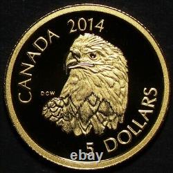 Bald Eagle 2014 Fine Gold $5 Canada #18113