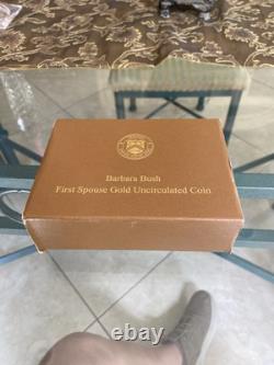 Barbara Bush 2020 First Spouse Gold Coin 1/2 ounce. 9999 Fine Gold OGP & COA