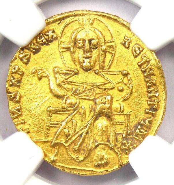 Basil I And Constantine Av Solidus Gold Coin 868-886 Ad Ngc Choice Xf (ef)