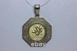 Beautiful 14K Pendant with 2001 Australian 1/20oz 999 Fine Gold Coin 1.25-12963