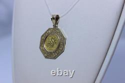 Beautiful 14K Pendant with 2001 Australian 1/20oz 999 Fine Gold Coin 1.25-12963