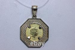 Beautiful 14K Pendant with 2001 Australian 1/20oz 999 Fine Gold Coin 1.25-12963