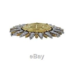 Buccellati Byzantine Ancient Coin Diamond Gold Brooch