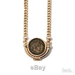 Bulgari Bvlgari Ancient Coin Necklace Constantine 18k Yellow Gold and Diamonds