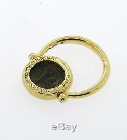 Bulgari Bvlgari Monete 18k Gold Ancient Coin Ring Size 7.5