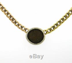Bvlgari Bulgari 18k Tri Color Gold Roman Empire Ancient Coin Necklace