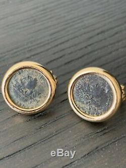 Bvlgari Bulgari Monete Ancient Coin 18k Gold Earrings