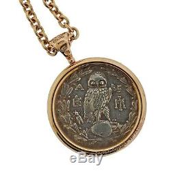 Bvlgari Bulgari Rose Gold Attica Athens 449 B. C. Ancient Coin Pendant Necklace