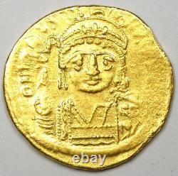 Byzantine Justin II AV Solidus Gold Coin 565-578 AD Good VF / XF Rare