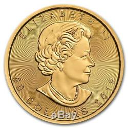 CH/GEM BU 2019 1 oz. $50 Gold Maple Leaf Candian Coin 1 Ounce. 9999 Fine Gold