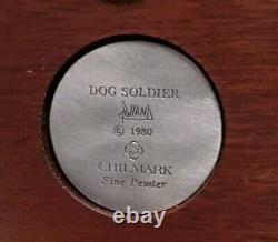 CHILMARK DOG SOLDIER Fine Pewter- #2340/2500- Gold Coin Signed Don Polland