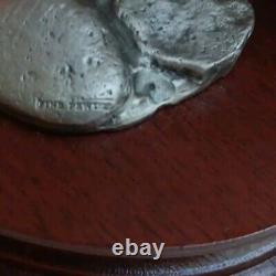 CHILMARK DOG SOLDIER Fine Pewter- #2340/2500- Gold Coin Signed Don Polland