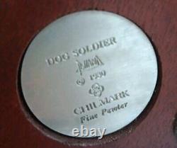 CHILMARK DOG SOLDIER Fine Pewter- #2340/2500- Gold Coin Signed Don Polland