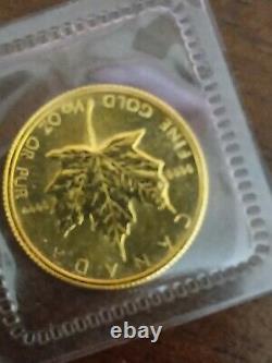 Canada 1/10 Troy Oz. 9999 Fine Gold Maple Leaf 2 Coin lot