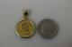 Canada 1/10 Oz Fine Gold. 9999 Maple Leaf Coin Charm Pendant Necklace 14k Bezel