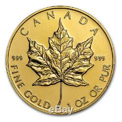 Canada 1 oz Gold Maple Leaf. 999 Fine (Random Year) SKU #95505