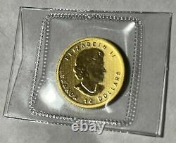 Canada 10 dollar 1/4 oz fine gold coin. 999 pure 1812-2012 Sealed uncirculated