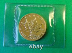 Canada 1999 Ten Dollar Gold Coin 9999 Fine 1/4 Ozt Original Sealed Rare